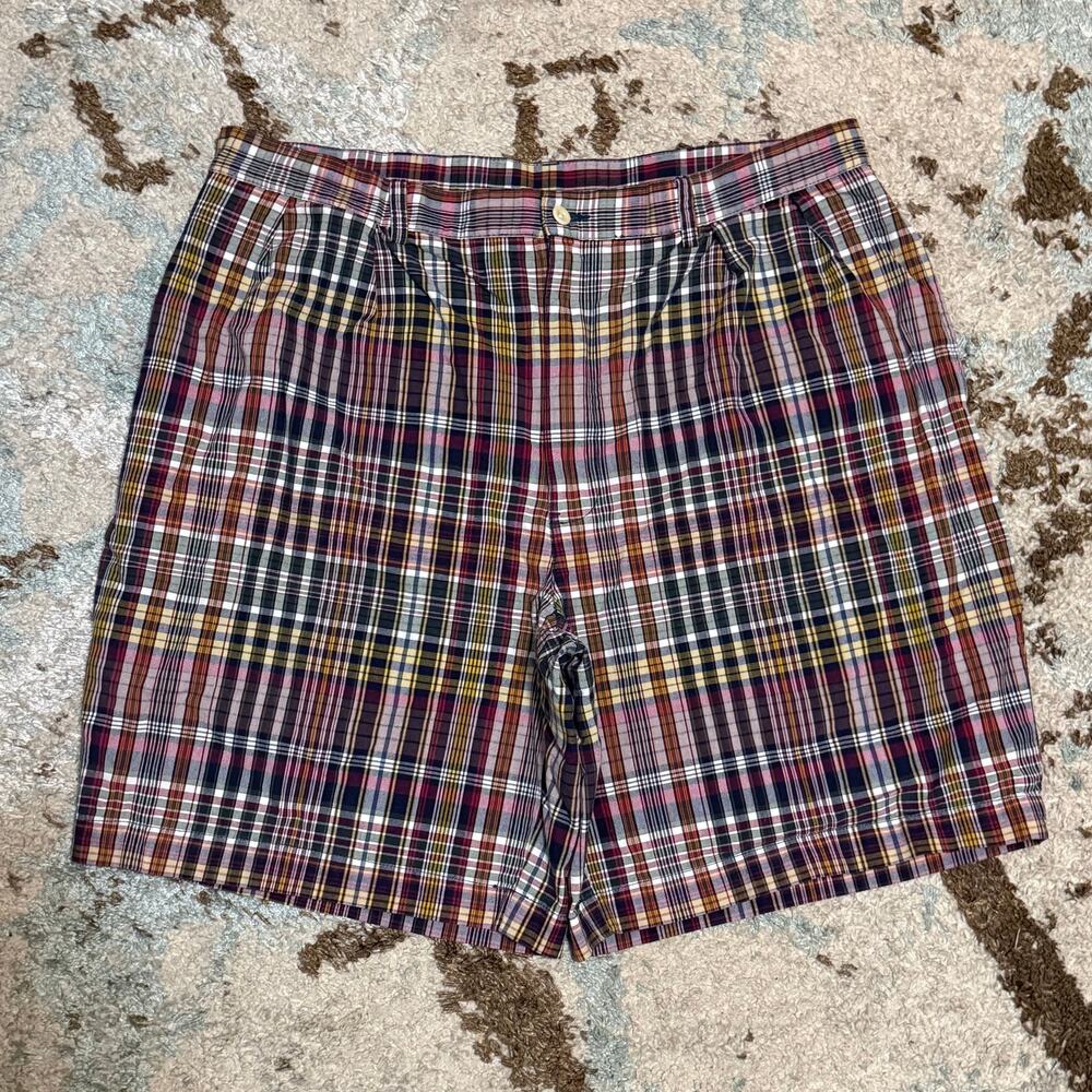 Vintage Polo Ralph Lauren Madras Tyler Short Size 38 Striped 90s